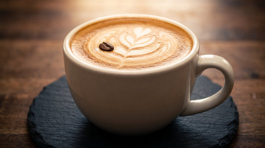 Dwa cappuccino obok siebie — z lewej pełna gęsta pianka, z prawej zapadnięta, mokra pianka z bąbelkami