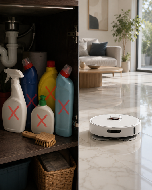 robot mopujący właściwy płyn czysta podłoga