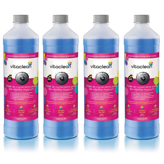 Vitaclean Koncentrat do Robotów Mopujących zestaw 4×1000 ml — 4 butelki