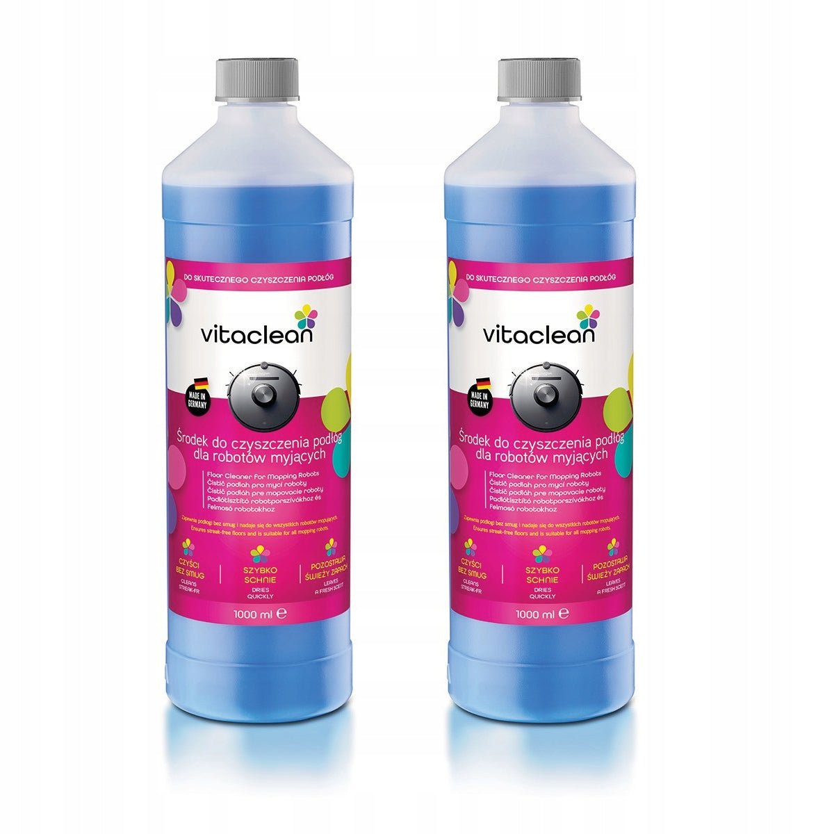 Vitaclean Koncentrat do Robotów Mopujących zestaw 2×1000 ml — 2 butelki