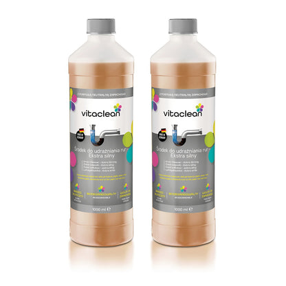 Vitaclean Udrażniacz do Rur 2×1000 ml — 2 butelki żelu