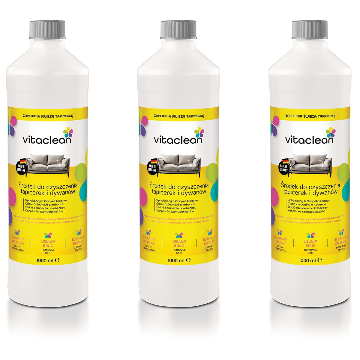 Vitaclean Środek do Tapicerki 3×1000 ml — 3 butelki