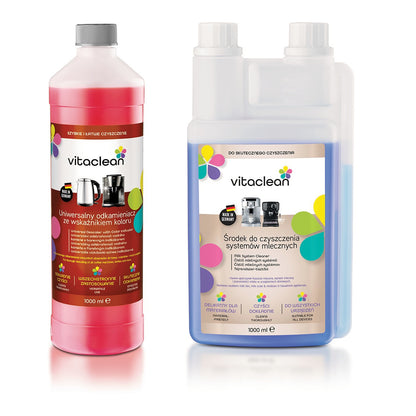 Vitaclean Zestaw do Ekspresu — odkamieniacz i płyn do mleka 2 szt.